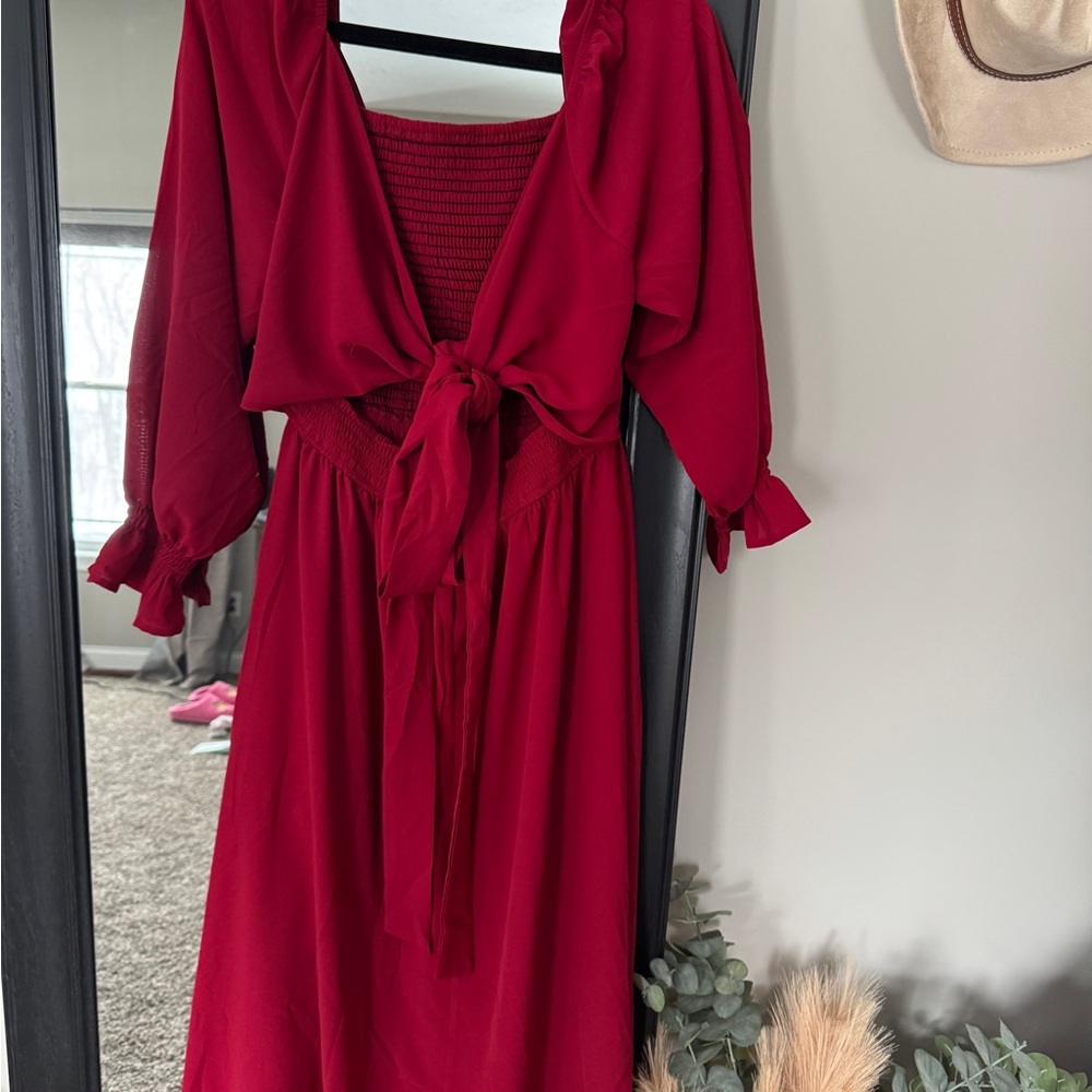Red Wrap Dress